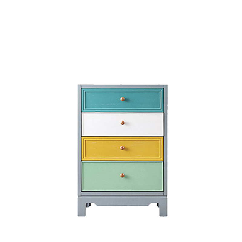 Traditional Solid Wood Chest Bedroom Storage Chest with Multi Drawers