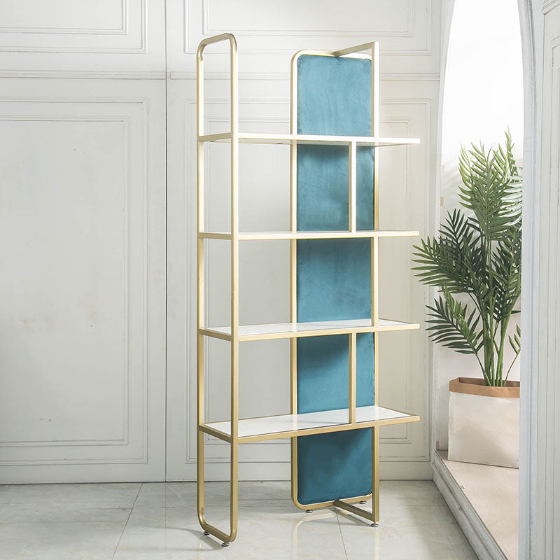 Modern Bookcase Metal Open Back Bookshelf for Home Office Use