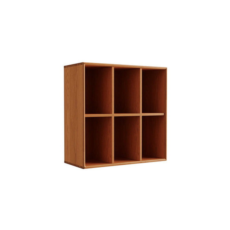 Modern Style Bookcase Solid Wood Closed Back Bookshelf for Home Office