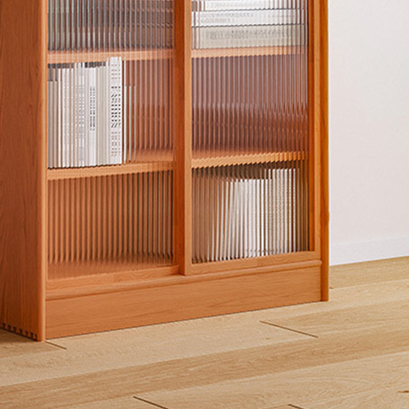 Modern Style Bookcase Solid Wood Closed Back Bookshelf for Home Office