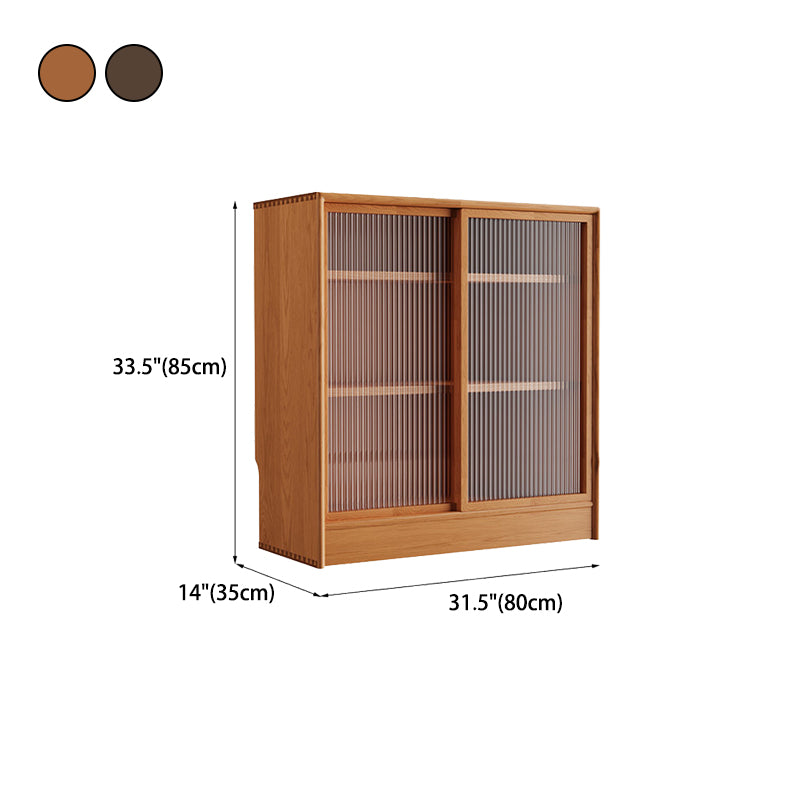 Modern Style Bookcase Solid Wood Closed Back Bookshelf for Home Office