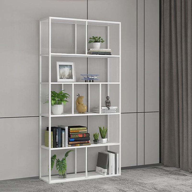 Metal Rectangle Open Bookshelf Modern Home Office Etagere Bookcase