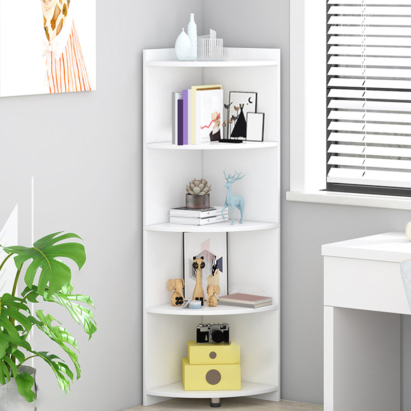 Closed Wooden Bookshelf Modern Minimalist Home Living Room Corner Bookcase