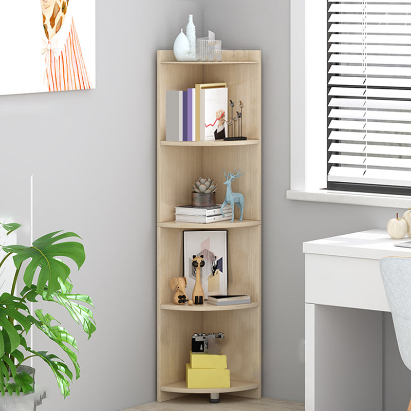 Closed Wooden Bookshelf Modern Minimalist Home Living Room Corner Bookcase