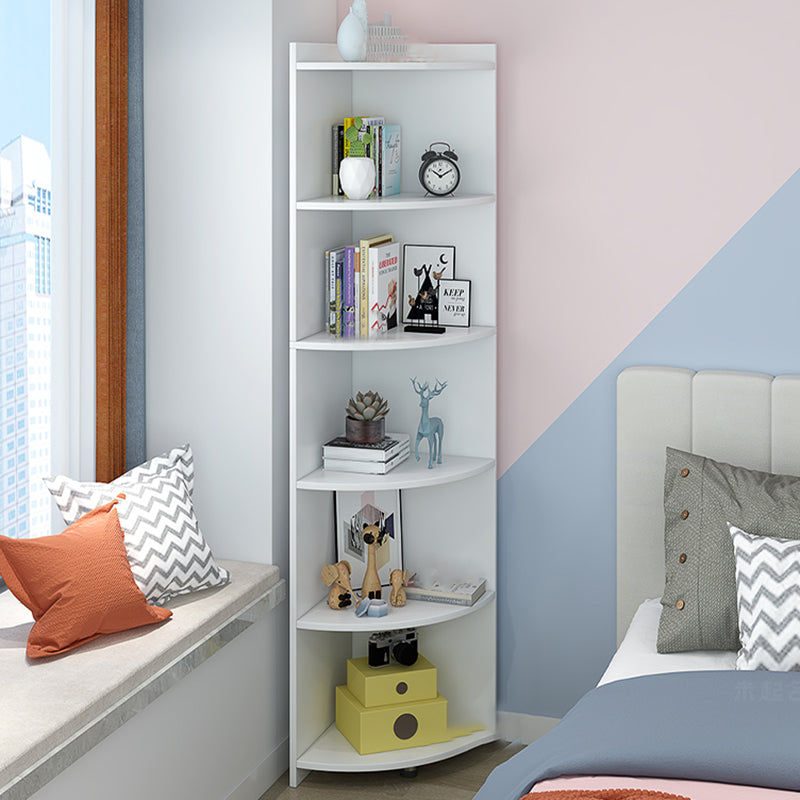 Closed Wooden Bookshelf Modern Minimalist Home Living Room Corner Bookcase