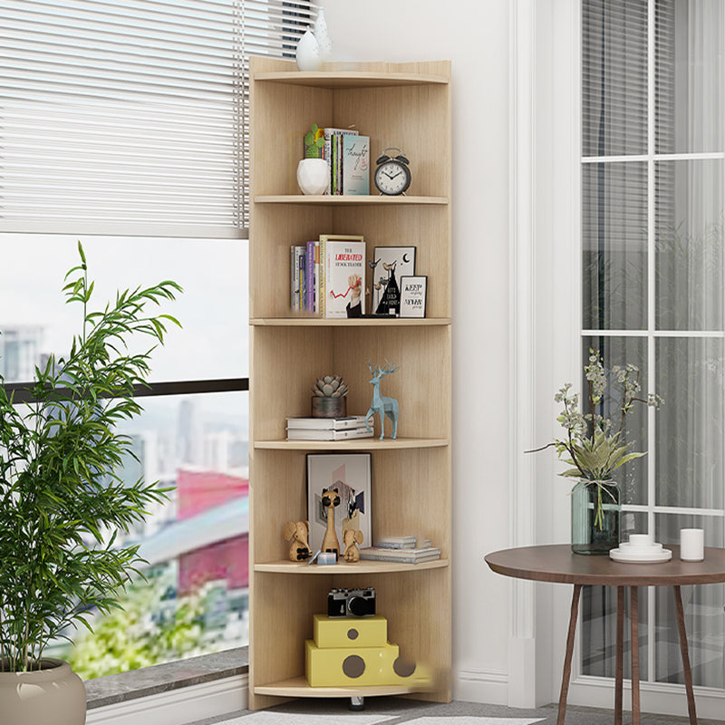 Closed Wooden Bookshelf Modern Minimalist Home Living Room Corner Bookcase