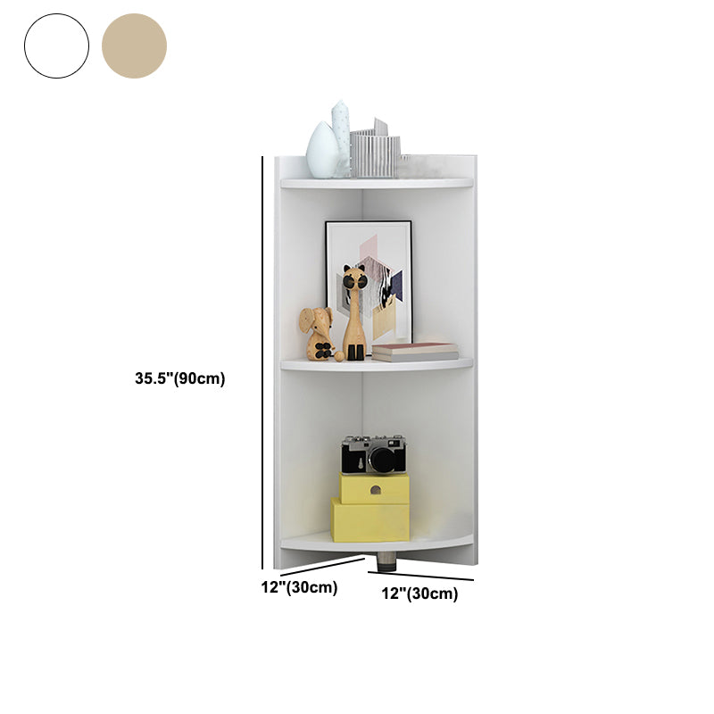 Closed Wooden Bookshelf Modern Minimalist Home Living Room Corner Bookcase