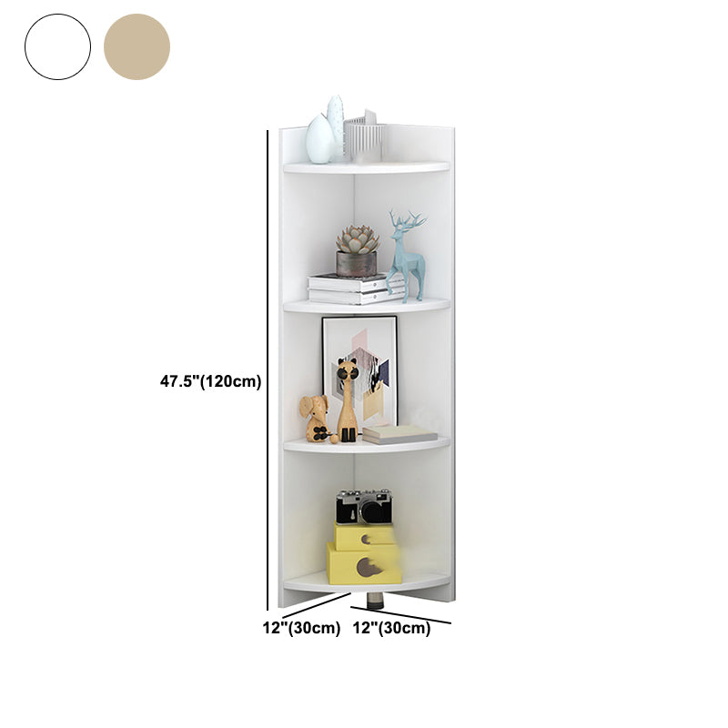 Closed Wooden Bookshelf Modern Minimalist Home Living Room Corner Bookcase