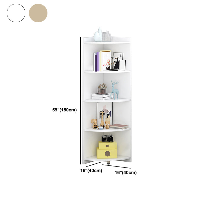 Closed Wooden Bookshelf Modern Minimalist Home Living Room Corner Bookcase