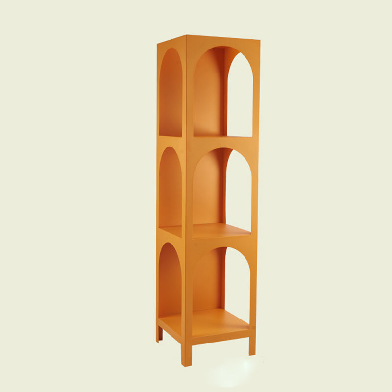 Closed Metal Bookshelf Modern Minimalist Home Living Room Corner Bookcase