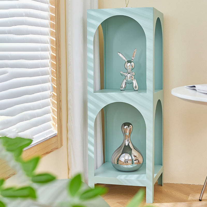 Closed Metal Bookshelf Modern Minimalist Home Living Room Corner Bookcase