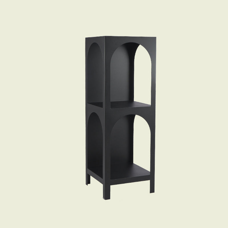 Closed Metal Bookshelf Modern Minimalist Home Living Room Corner Bookcase