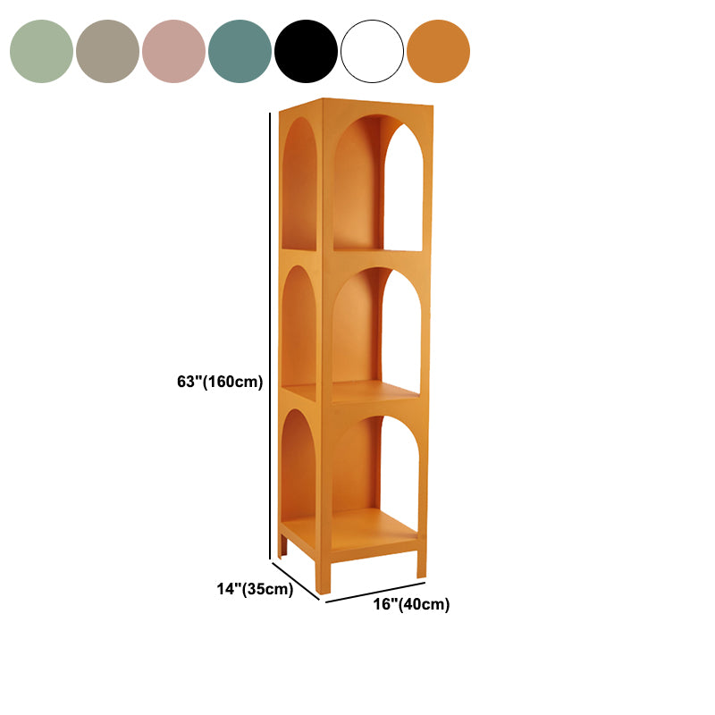 Closed Metal Bookshelf Modern Minimalist Home Living Room Corner Bookcase