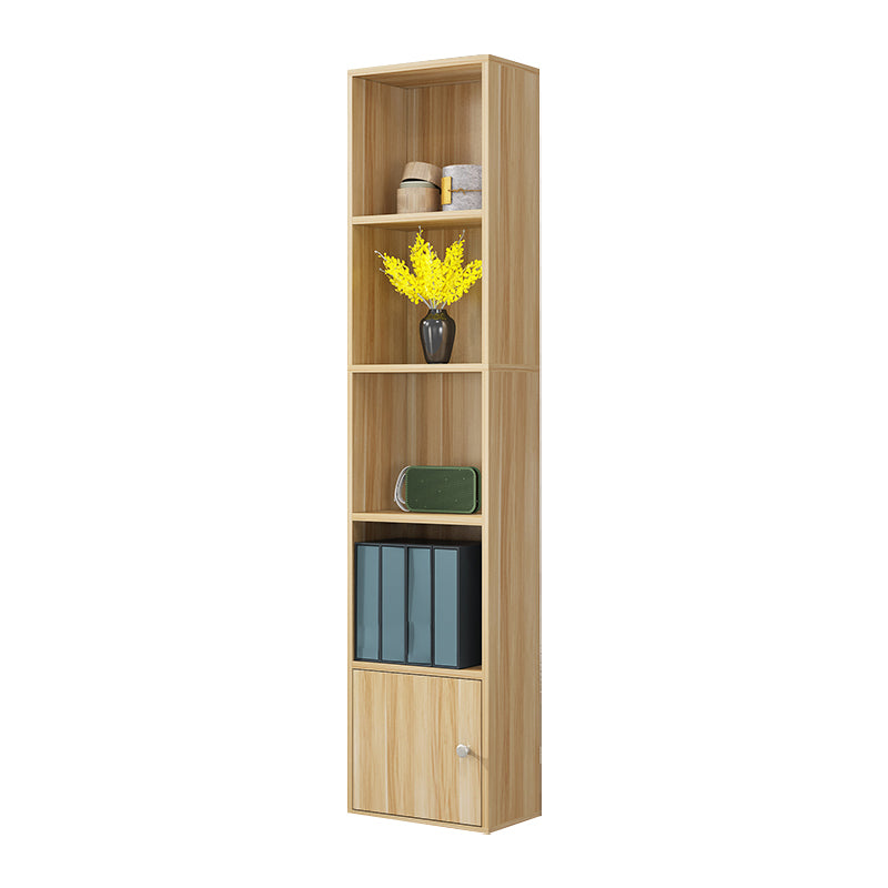 Closed Wooden Bookshelf Modern Home Living Room Standard Bookcase with Door
