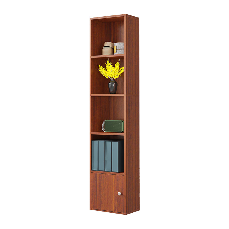 Closed Wooden Bookshelf Modern Home Living Room Standard Bookcase with Door
