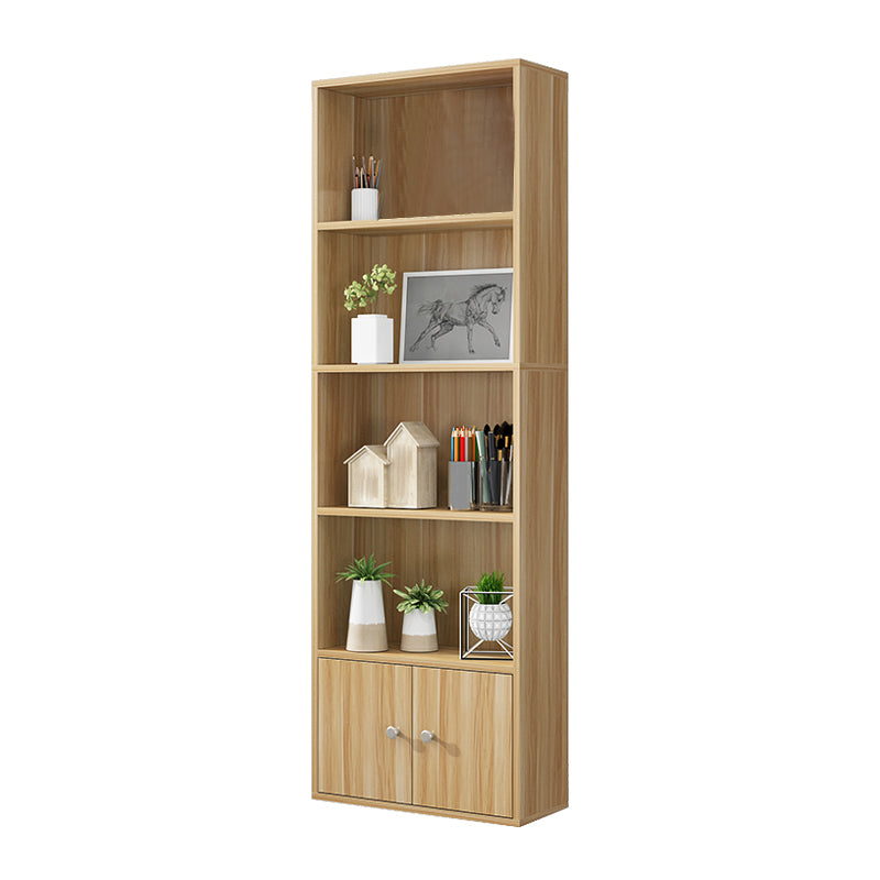 Closed Wooden Bookshelf Modern Home Living Room Standard Bookcase with Door