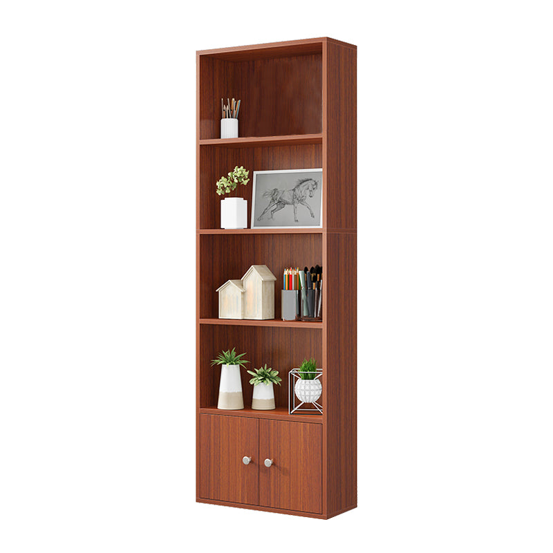 Closed Wooden Bookshelf Modern Home Living Room Standard Bookcase with Door
