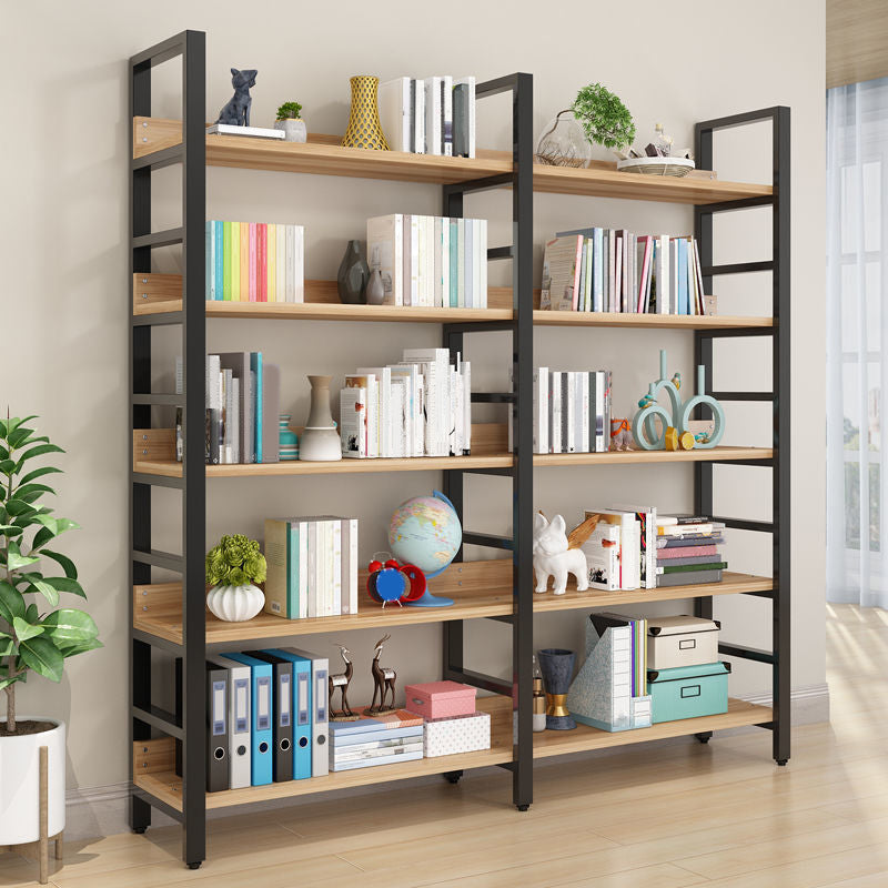 Industrial Steel Etagere Bookshelf 11.8"W Open Back Book Shelf