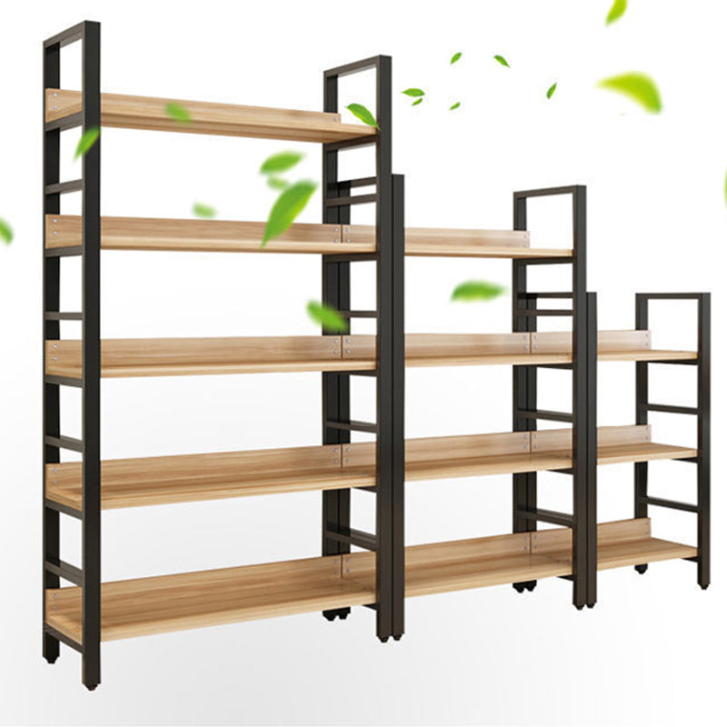 Industrial Steel Etagere Bookshelf 11.8"W Open Back Book Shelf