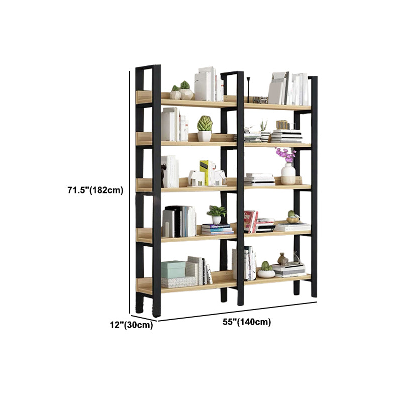 Industrial Steel Etagere Bookshelf 11.8"W Open Back Book Shelf