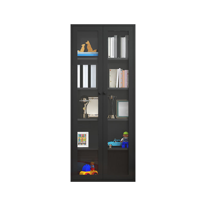 Contemporary Metal Bookshelf with Doors, Bookshelf for Any Room