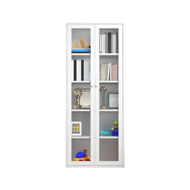 Contemporary Metal Bookshelf with Doors, Bookshelf for Any Room