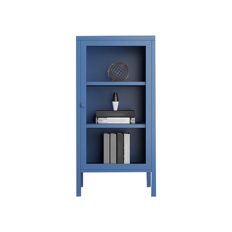 Contemporary Metal Bookshelf with Doors, Bookshelf for Any Room