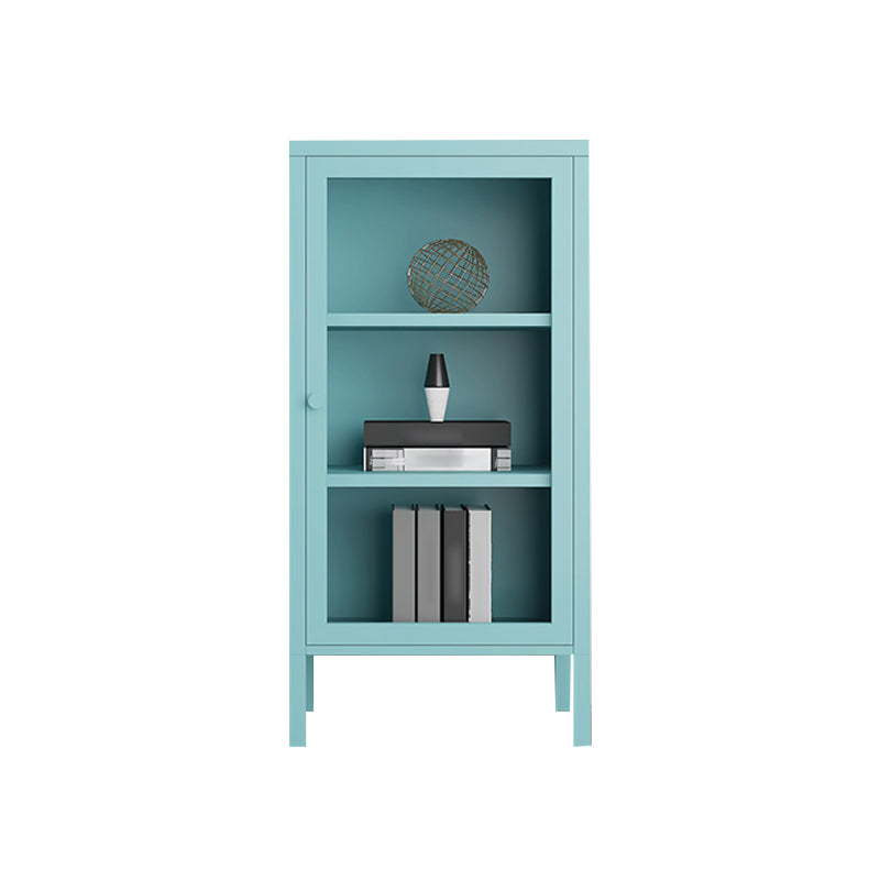 Contemporary Metal Bookshelf with Doors, Bookshelf for Any Room