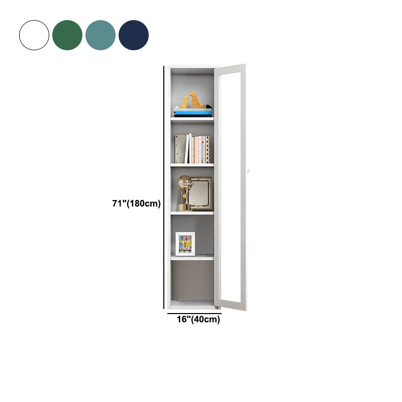 Contemporary Metal Bookshelf with Doors, Bookshelf for Any Room