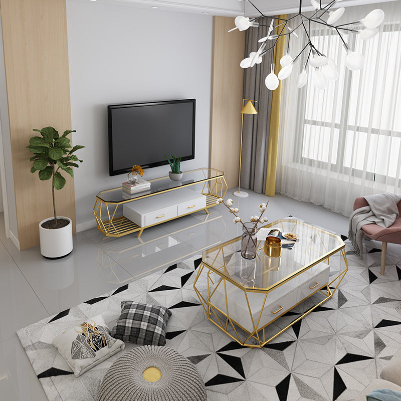 Home Open Shelving TV Stand Luxury Sintered Stone TV Cabinet