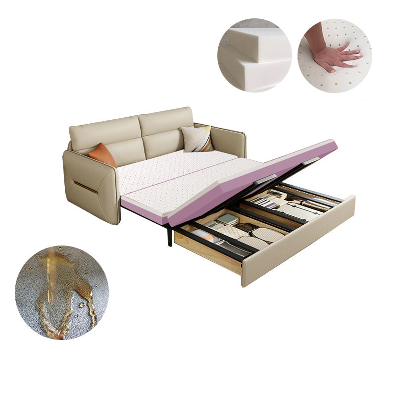 Faux Leather Stain Resistant Sofa Bed Contemporary Bed Sofa Couch