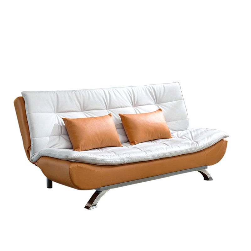 Faux Leather Sofa 35.43" H Armless Convertible Sofa for Living Room