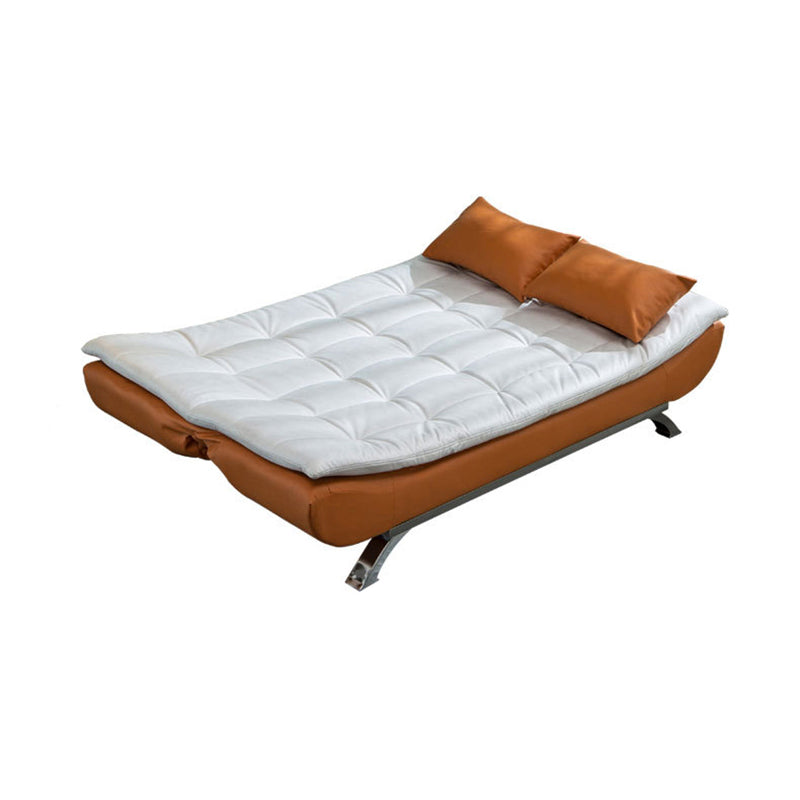 Faux Leather Sofa 35.43" H Armless Convertible Sofa for Living Room