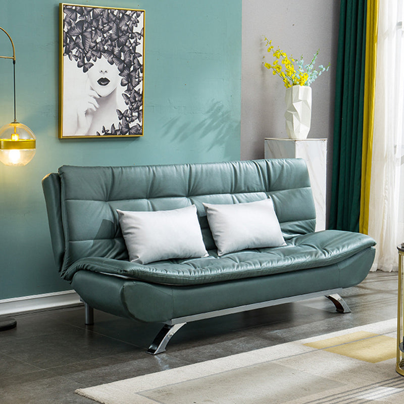 Faux Leather Sofa 35.43" H Armless Convertible Sofa for Living Room