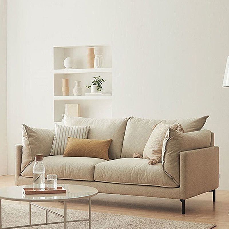 Modern Sofa with 2 Pillows Standard Pillow Top Arm Fabric Sofa