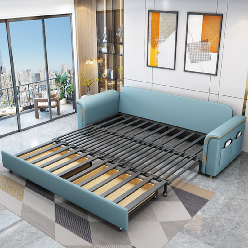 Contemporary Stain Resistant Sofa Bed Faux Leather Bed Sofa Couch