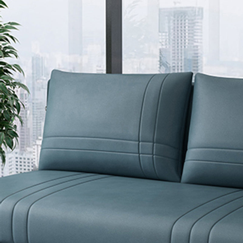 Faux Leather Contemporary Sofa Bed Armless Stain Resistant Bed Sofa Couch