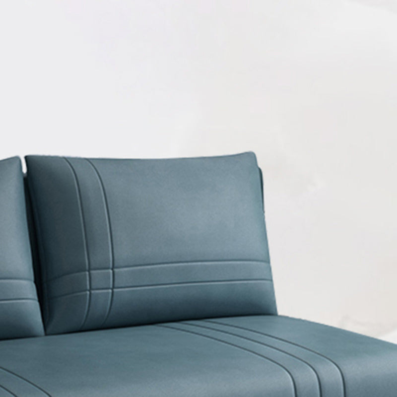 Faux Leather Contemporary Sofa Bed Armless Stain Resistant Bed Sofa Couch