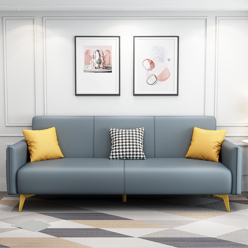 Contemporary Square Arm Living Room Fabric Stationary Seating