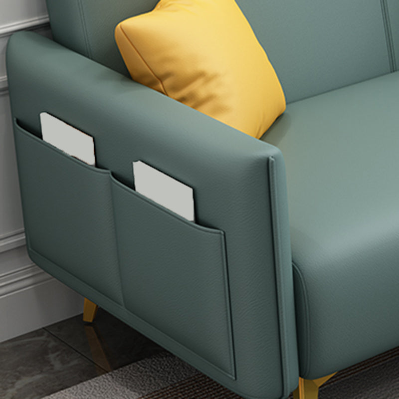 Contemporary Square Arm Living Room Fabric Stationary Seating