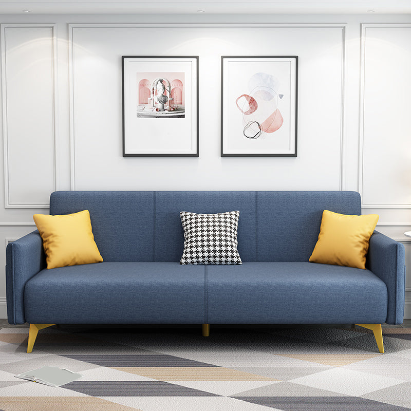 Contemporary Square Arm Living Room Fabric Stationary Seating
