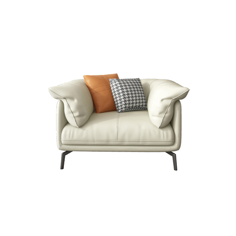 Pillow Top Arm Sofa & Chaise 32.68" H Genuine Leather Cushions Sofa