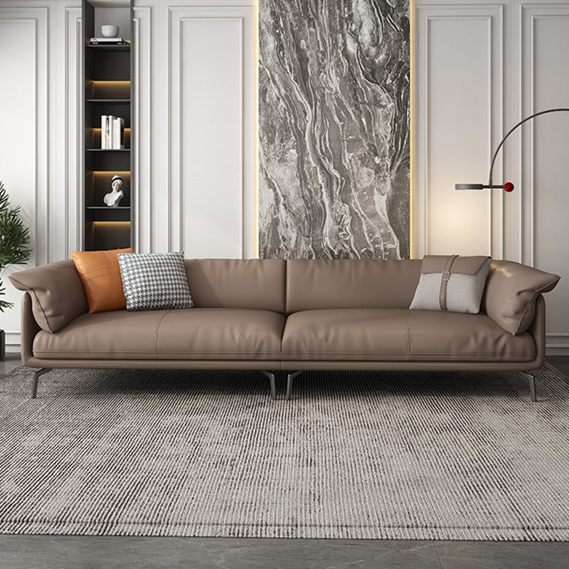 Pillow Top Arm Sofa & Chaise 32.68" H Genuine Leather Cushions Sofa