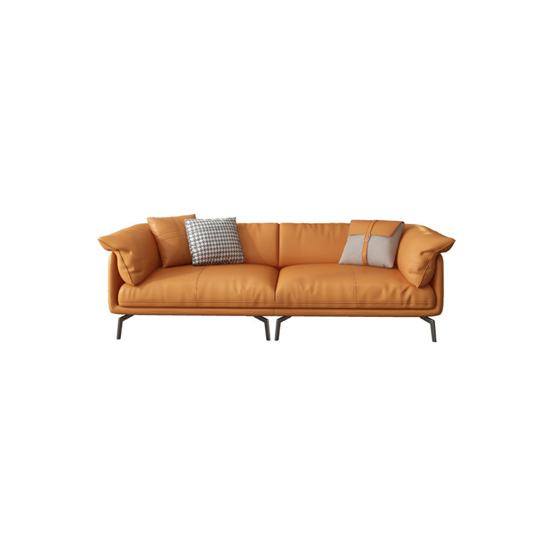 Pillow Top Arm Sofa & Chaise 32.68" H Genuine Leather Cushions Sofa
