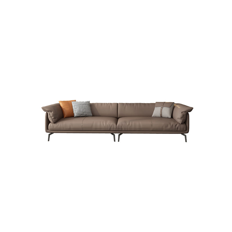 Pillow Top Arm Sofa & Chaise 32.68" H Genuine Leather Cushions Sofa
