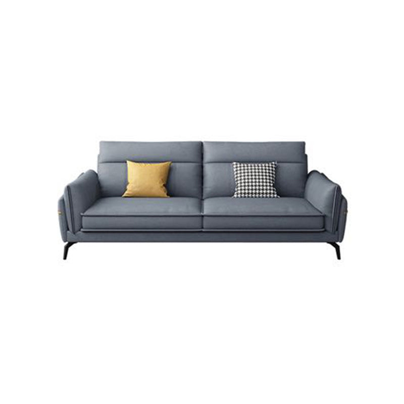 Scandinavian Blue Pillow Back Sectionals/Sofa for Living Room 35.43" High