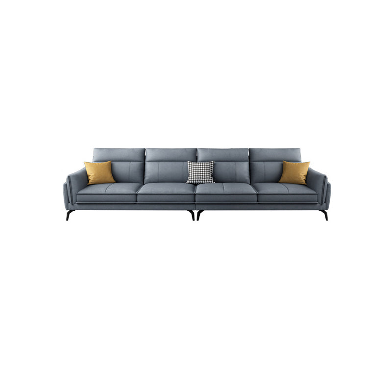 Scandinavian Blue Pillow Back Sectionals/Sofa for Living Room 35.43" High