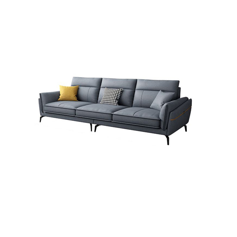 Scandinavian Blue Pillow Back Sectionals/Sofa for Living Room 35.43" High