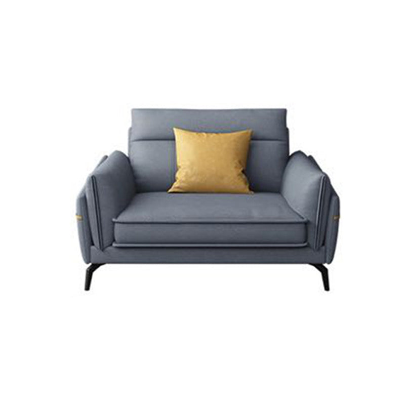 Scandinavian Blue Pillow Back Sectionals/Sofa for Living Room 35.43" High