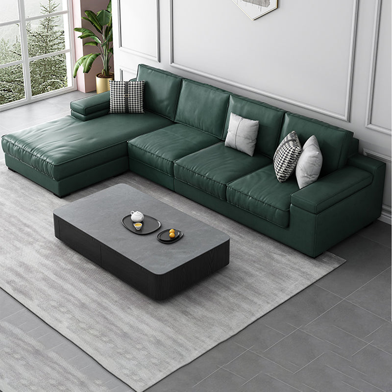 Contemporary Sofa Pillow Top Arm Modular Reversible L-Shape Sectional Couch